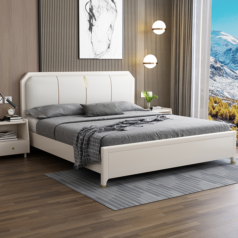 Giường ngủ bằng gỗ sồi GNSV005 - Ảnh 2