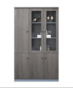 Tủ tài liệu 2 cánh kính 1 cánh gỗ SV25