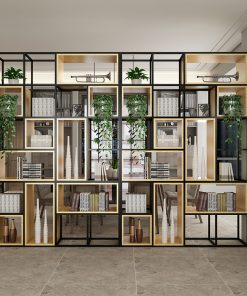 Giá kệ khung sắt mặt gỗ