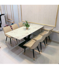 Bộ bàn ăn 6 ghế mặt đá SV28
