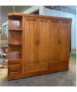 Tủ quần áo gỗ gõ , tủ áo 4 cánh SV233